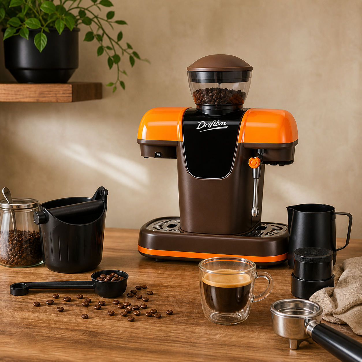 Freshly grind, brew, and froth café-style coffee at home with one premium espresso machine.