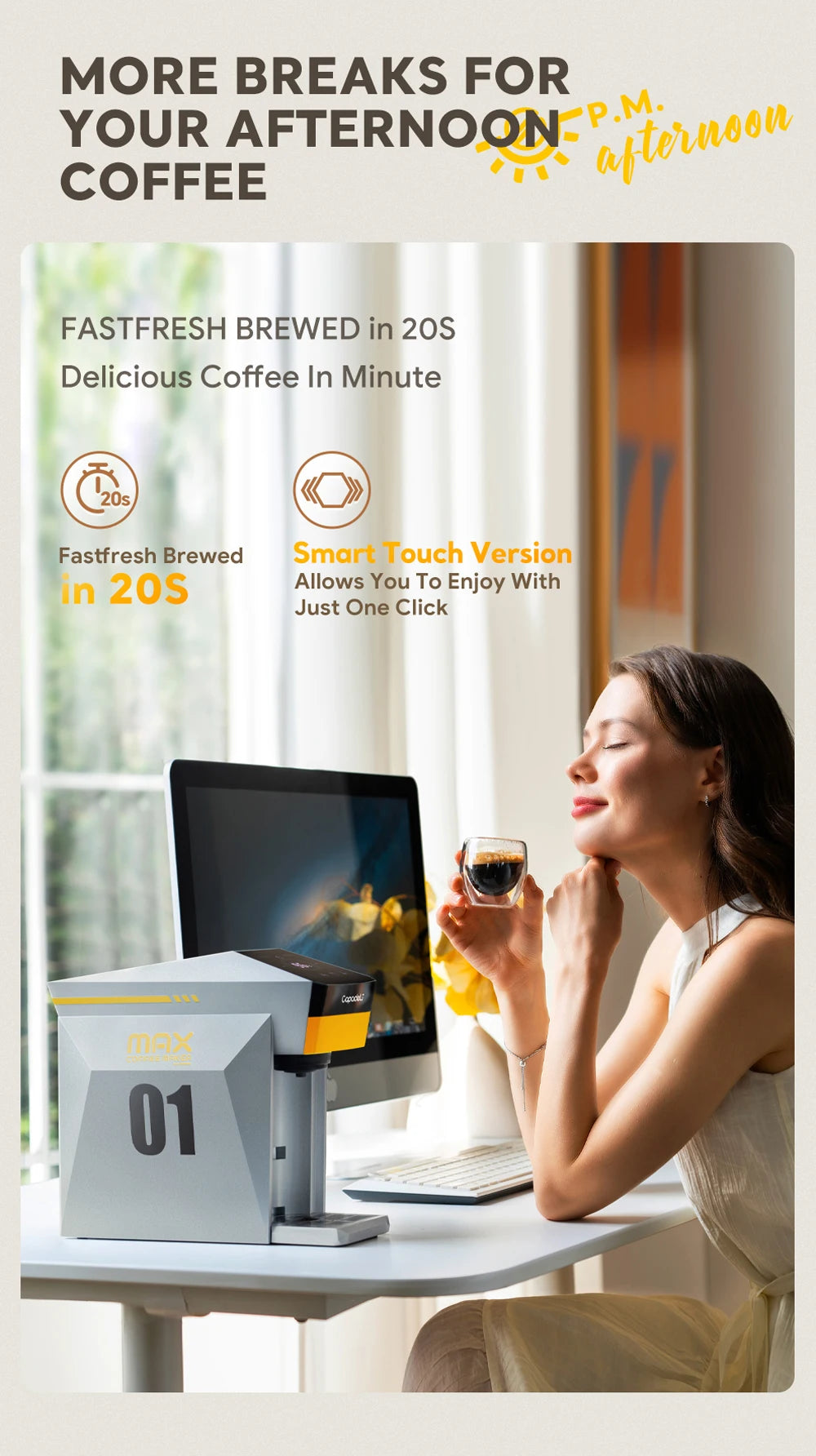 Valuemart 4-in-1 Single Serve Espresso Coffee Machine with Hot Water Dispenser, 1400W